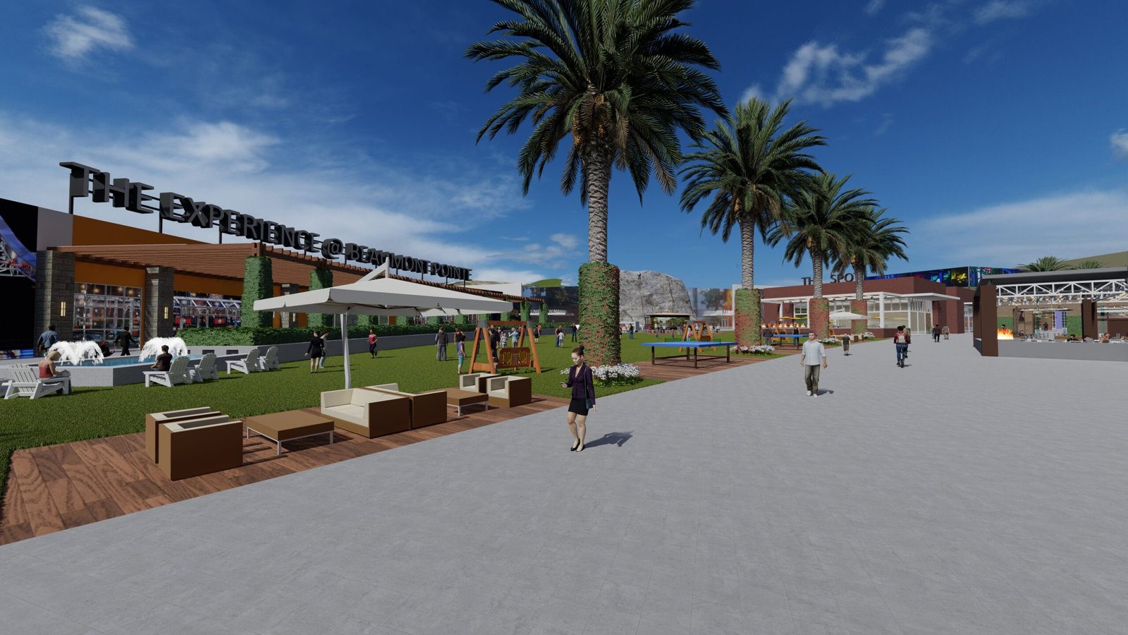 The Experience at Beaumont Pointe commercial district rendering